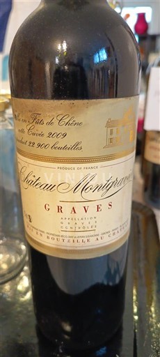 Bordéus Graves Château Montpourret Élevé en Fûts de Chêne 2009