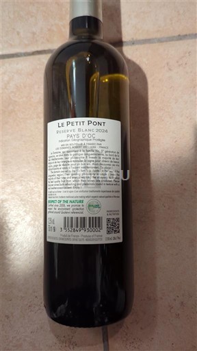 Languedoc và Roussillon Vùng đất Oc Le Petit Pont Réserve Blanc 2023