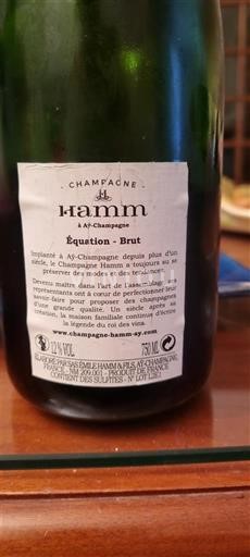 Champagne Hamm Équation - Brut Non Millésimé