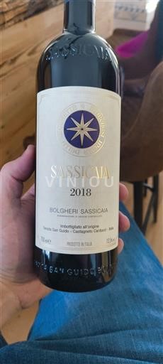 Toscane Tenuta San Guido Sassicaia 2018
