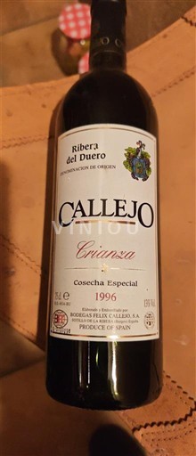 Castela e Leão Ribera del Duero Bodegas Félix Callejo Crianza Cosecha Especial 1996