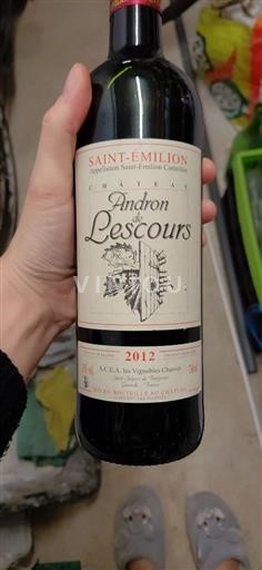 Bordeaux Saint-Émilion Andron Lescours 2012