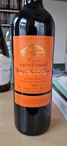 Wines Rouge sec Cuvée Hautes Terres Château Fourcas Dupré 2020 France Bordeaux Listrac-Médoc AOC