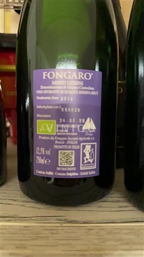 Vinos Espumosos Blanc brut Fongaro 2019 Italia Véneto Monte Lessini DOC
