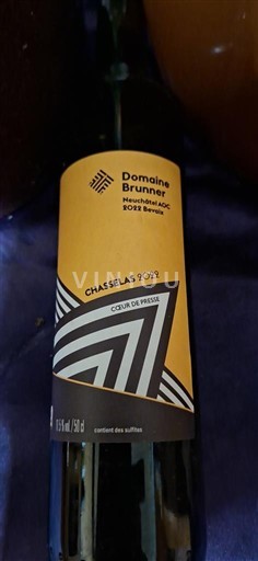 Neuchâtel Neuchâtel AOC Domaine Brunner Cœur de Presse 2022