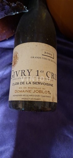 Bourgondië Niet gespecificeerd Premier Cru Domaine Joblot Clos de la Servoisine 2001