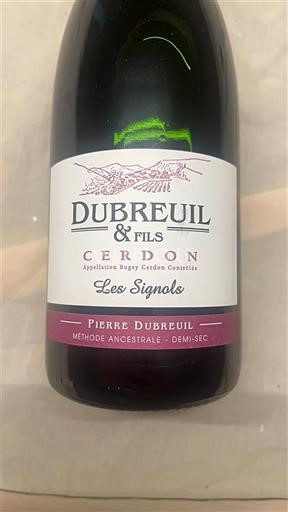 Vinos Espumosos Blanc demi-sec Les Signols Dubreuil & Fils Non millésimé Francia Saboya y Bugey Bugey-Cerdon AOC