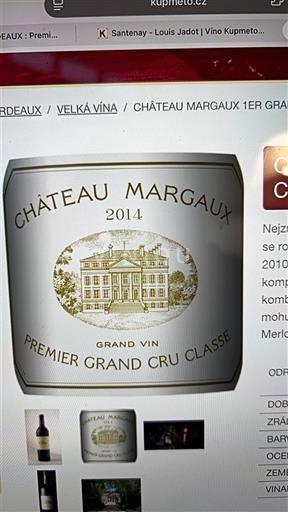 Bordeaux Margaux Château Margaux Grand Vin 2014