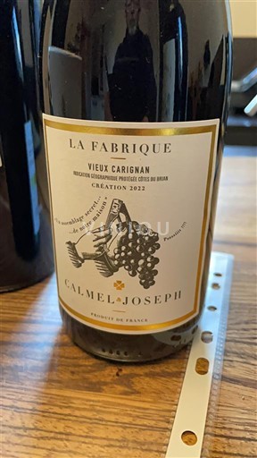 Languedoc a Roussillon Côtes du Brian Calmel & Joseph La Fabrique Vieux Carignan 2022