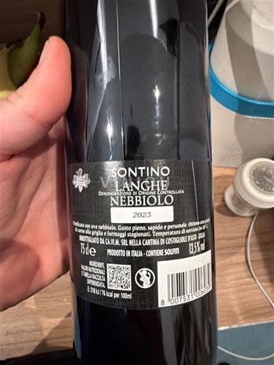 Piemonte Langhe Sontino Nebbiolo 2023