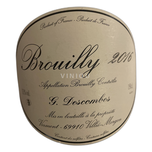 Beaujolais Brouilly G. Descombes 2016