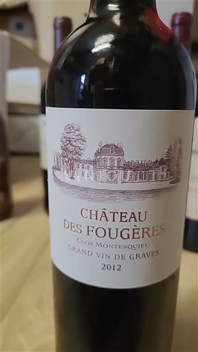 Bordéus Graves Château S Fougères Clos Montesquieu 2012