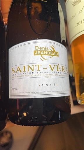 Borgogna Saint-Véran Denis Jeandeau 2016