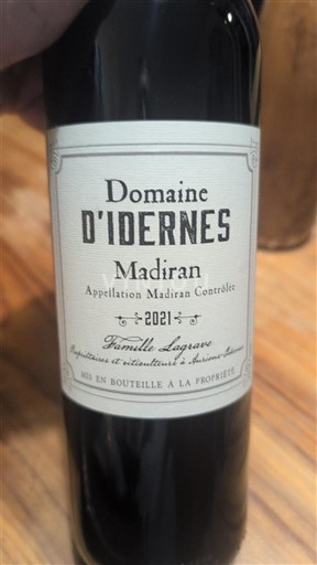 Sudoeste Madiran Domaine Idernes 2021