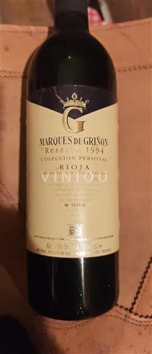 La Rioja Rioja Marqués de Griñón Colección Personal Reserva 1994