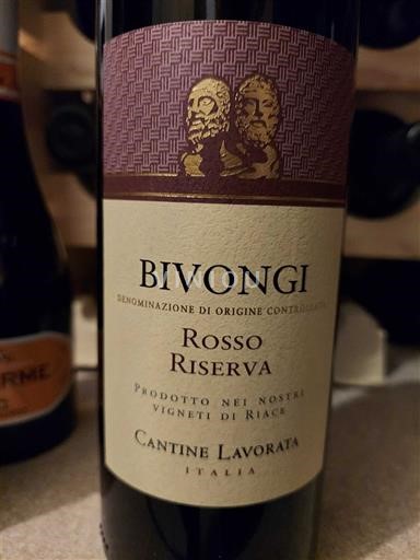Vina Rouge sec BIVONGI Rosso Riserva Cantine Lavorata 2017 Italija Kalabrija Ni doloceno DOC