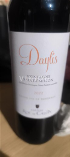 Bordeaux Montagne-saint-émilion Clos de Calon Daylis 2022