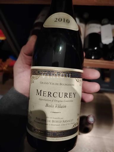 Bourgogne Mercurey Philippe de Bois d'Arlault Bois Vilain 2010