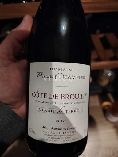 Beaujolais Côte-de-brouilly Domaine Paul Champier Extrait de Terroir 2016