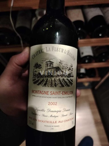 Bordeaux Montagne-saint-émilion Château La Fleur l'Eglantine 2002