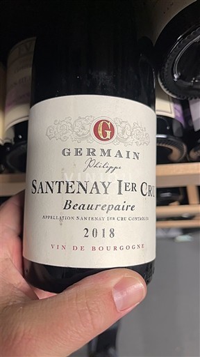 Bourgogne Santenay Premier Cru Germain Philippe Beaurepaire 2018
