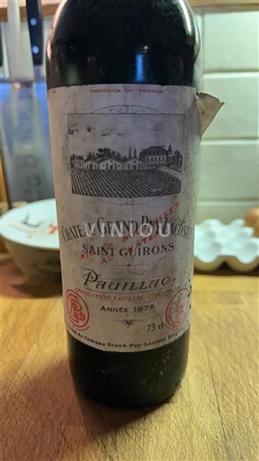 Bordeaux Pauillac Grand Cru Château Grand-Puy-Lacoste Saint Guirons 1976