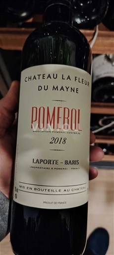 Bordeaux Pomerol Château La Fleur du Mayne 2018