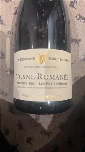 Burgundi Vosne-Romanée Premier Cru Domaine Forey Père & Fils Premier Cru - Les Petits Monts 2012