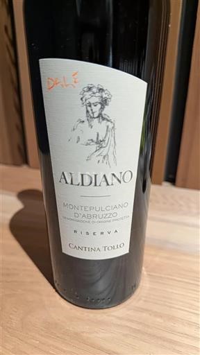 Vin Rouge sec Aldiano Cantina Tollo 2020 Italie Abruzzes Montepulciano d'Abruzzo DOC