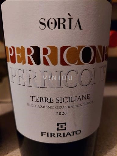 Сицилія Терре Січіліане Firriato Soria Perricone 2020