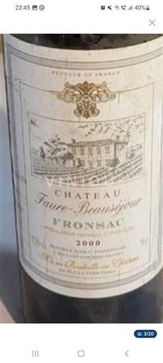 Bordeaux Fronsac Château Faure-Beauséjour 2000