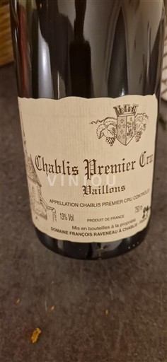 Borgogna Chablis Premier Cru Domaine François Raveneau Vaillons 2016