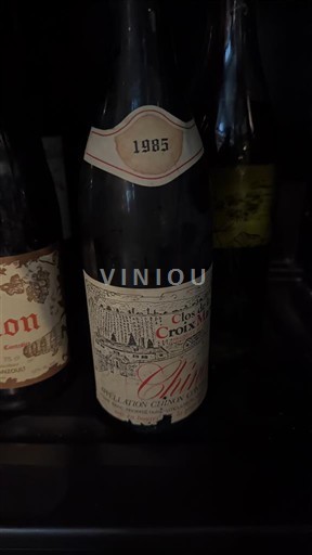 Wines Rouge sec Clos de la Croix de Malte 1985 France Loire Valley Chinon AOC