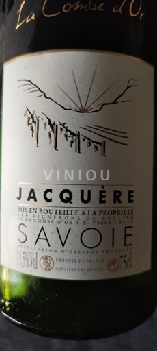 Savoie og Bugey Savoie-vin La Combe d'Or Jacquère Ikke årgangsbestemt