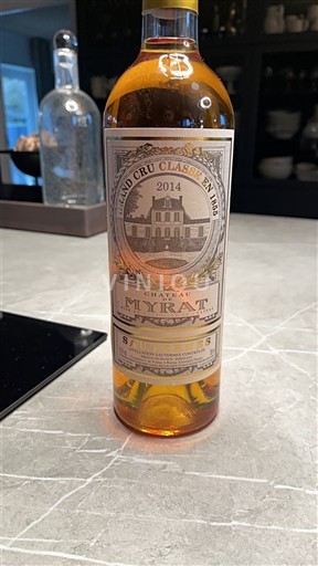 Bordeaux Sauternes Grand Cru Château Myrat 2014