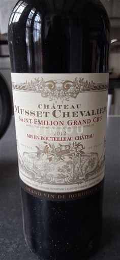 Bordeaux Saint-Émilion Grand Cru Grand Cru Château Musset Chevalier 2012
