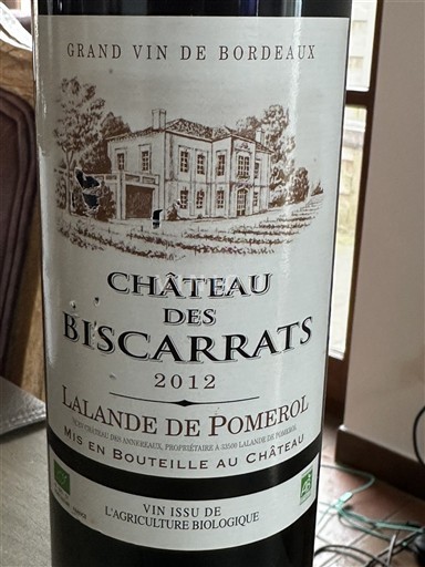 Bordeaux Lalande-de-Pomerol Château S Biscarrats 2012