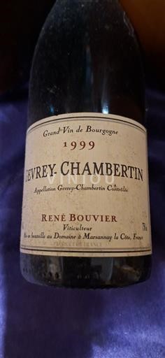 Bourgogne Gevrey-chambertin René Bouvier 1999