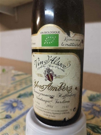 Alsacia Vendanges Tardives Yves Amberg Gewurztraminer Kaefferkopf 2011