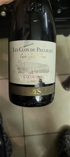 Roussillon Collioure Les Clos de Paulilles Jules Pams 2017