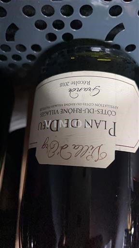 Vin Rouge sec Plan de Dieu Stéphan Ogier 2018 France Vallée du Rhône Côtes-du-rhône AOC
