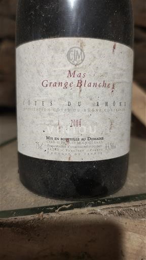 Vin Rouge sec Mas Grange Blanche Cyril et Jacques MOUSSET 2004 France Vallée du Rhône Côtes-du-rhône AOC