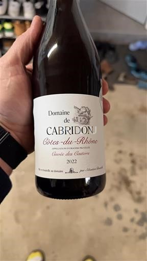 Vin Rouge sec Cuvée des Castors Domaine Cabridon 2022 France Vallée du Rhône Côtes-du-rhône AOC