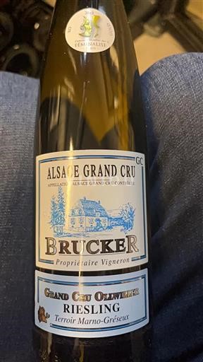 Alsace Pinot Gris Grand Cru Brucker Grand Cru Ollwiller Terroir Marno-Gréseux 2020