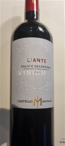 Víno Rouge sec Liante Castello Monaci 2022 Itálie Apulie Salice Salentino DOC