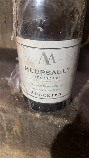 Bourgogne Meursault Aegerter Les Clous Réserve Personnelle 2019