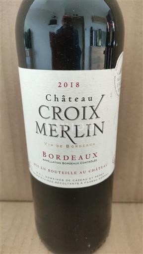 Bordeaux Château Croix Merlin 2018