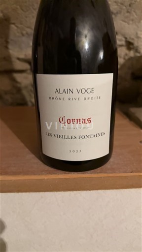 Viinit Rouge sec Les Vieilles Fontaines Alain Voge 2023 Ranska Rhônen laakso Cornas AOC
