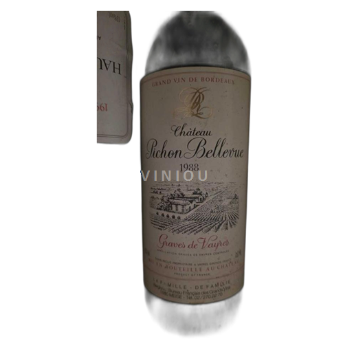 Bordeaux Graves-de-Vayres Château Pichon Bellevue 1988