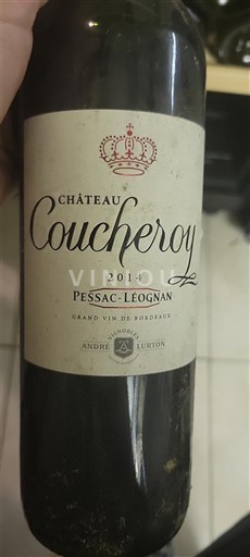 Bordeaux Pessac-Léognan Château Coucherouy 2014
